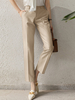 Pantalon sur mesure à poche unie pour femme