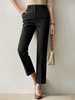 Pantalon sur mesure décontracté à fermeture éclair avec poche solide pour femme