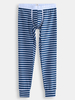 Pantalon thermique à rayures pour homme,  automne-hiver,  pyjama long Johns