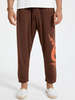 Pantalon Ukiyoe Paisley à jambe large avec cordon de serrage à la taille élastique et cheville Longueur pour hommes