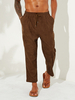Pantalon vintage en velours côtelé pour homme avec cordon de serrage