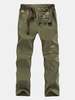 Pantalons de séchage rapide en plein air Mens Light Thin Light Sunscreen résistant à lusure imperméable détachable
