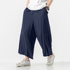 Pantalons en lin pour hommes,  jambes larges,  pantalons de vacances décontractés,  pantalons de cyclisme de sport