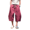 Pantalon Sarouel Décontracté en Laine de Coton Vintage Décontracté avec Cordon