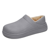 Pantoufles confortables pour hommes,  coupe large et bout rond,  chaudes et faciles à enfiler