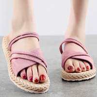 Pantoufles en daim de couleur unie pour femmes Soft