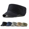 Papa été réglable chapeaux plats coton extérieur militaire Peaked