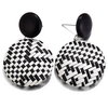 Papier africain tressant grande boucle doreille style rétro cercle rond oreille oreille goutte pour les femmes