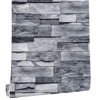 Papier Peint Papier Peint Effet 3D Briques Ardoise Gris Brique 45cmx6m