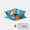 Papillon imprimé multicolore PM2.5 Joint de filtre Masque respiratoire non jetable antipoussière