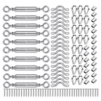 Paquet de 10 kit de fixation pour balustrade en acier inoxydable bricolage filaire cosses œillet pour bateau marine