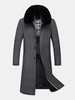 Pardessus chaud mi-long en laine pour homme