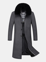 Pardessus chaud mi-long en laine pour homme