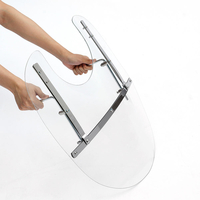 Pare-brise clair de pare-brise de déflecteur de moto de 7/8 "et 1" de haut