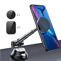 Pare-brise universel pour tableau de bord de montage magnétique de voiture support de téléphone bras télescopique en mét