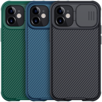 Pare-chocs NILLKIN avec couvercle de lentille coulissante étui de protection antichoc anti-rayures TPU + PC pour iPhone