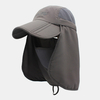 Pare-soleil dété unisexe à double usage à large bord face cou UV Protection respirant détachable visières chapeau d
