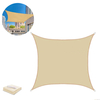 Pare-soleil carré 95% UV Résistant Imperméable Respirant Auvent Pliant Patio Extérieur Plage Camping Voyage