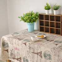 Paris tour Eiffel motif café coton lin vaisselle tapis chemin de Table nappe couverture de bureau