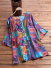 Patchwork imprimé de style ethnique Plus Chemises de taille