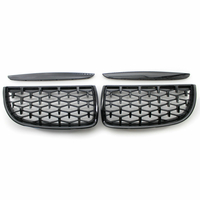 Paupières de calandre de capot de pare-chocs avant double lamelle Style diamant noir brillant pour BMW série 3 E90 E91 0