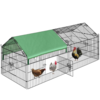 PawGiant Chicken Coop Run Cage Upgrade 86.6"×40"×38" Metal Clôture Pen Pen Pet Playpen Enclos with Protection Cover&Grou