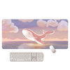 Paysage clavier et tapis de souris baleine et mer grand tapis de souris tapis de clavier 800*300*2mm/900*400*2mm pour le
