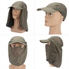 Pêche en plein air Casquette de chasse Soleil UV Casque de protection Casque dur Cou Visage Masque