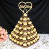 Personnalisé chocolat collation affichage Mr & Mme coeur mariage Dessert Stand étagère Rack Party Centre de table
