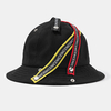 Personnalité de coton unisexe couture Colorful chapeau de seau de mode hip-hop avec sangle ronde