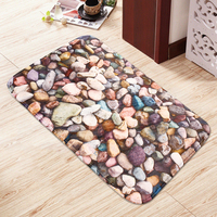 Pierres Soft Flanelle Cuisine Salon Tapis de sol Tapis Tapis de porte antidérapant Tapis