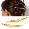 Pinces à cheveux à la mode en alliage Mental Silver Curve Simple Accessoires pour cheveux pour femmes