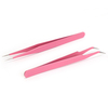 Pinces à ongles en acier inoxydable droites pinces courbées Nail strass Paillette paillettes Picker maquillage des yeux