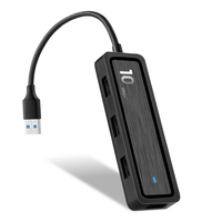 Pinrui Hub USB 6 en 1 Extenseur 4 ports USB3.1 Gen 2 avec adaptateur SD / TF Station daccueil pour ordinateur porta