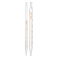 Pipette courte en verre 1/2/3/5/10 ml avec kit de verrerie de laboratoire à léchelle