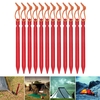 Piquets de clou de tente en alliage daluminium 12PCS piquets avec corde Camping léger extérieur