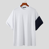 Épissage col rond hauts à manches courtes T-shirt décontracté imprimé baleine hauts respirants et confortables pour homm