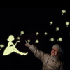 Pissenlit Fille Étoiles Fluorescent Pâte Lumineuse Autocollants Nuit Lumière Salon Décor Wall Sticker