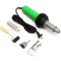 Pistolet à air chaud de soudure de torche de soudure en plastique 1600W + buse de pointe + rouleau