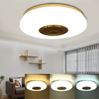 Plafonnier LED Dimmable APP Contrôle 85-265V Détecteur De Fumée Moderne Minimaliste Acrylique Rond Éclairage Salon Lampe