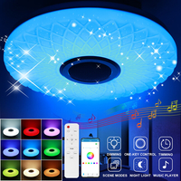 Plafonnier LED RGB Musique APP Bluetooth + Télécommande Chambre pour Enfants Chambre