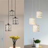 Plafonnier pétale de fleur moderne LED lustre suspendu de salle à manger
