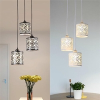 Plafonnier pétale de fleur moderne LED lustre suspendu de salle à manger