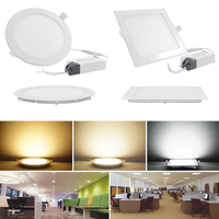 Plafonnier ultra mince 9W rond éconergétique LED
