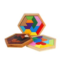 Planche de bois Puzzle Enfants Éducatifs Mathématiques Tangram Jigsaw Puzzle Jouet Puzzles Jeu Jouets pour Adultes Enfan