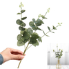 Plantes artificielles vertes Faux soie Soie Eucalyptu Spray Feuille Branches En Plastique Fleur Décorations pour La Mais