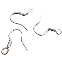 Plaqué argent unisexe poissons balancent métalliques oreille crochets enroulent constatation bricolage