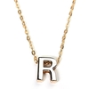 Plaqué or lettre Alphabet nom pendentif chaîne collier bijoux unisexe