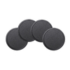 Plaque de métal ronde PU feuille de cuir de surface en cuir noir 4PCS pour support de téléphone de voiture magnétique