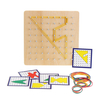 Plaque de planche à ongles en bois Kids Mathematics Geometry Space Educational Educational Toy